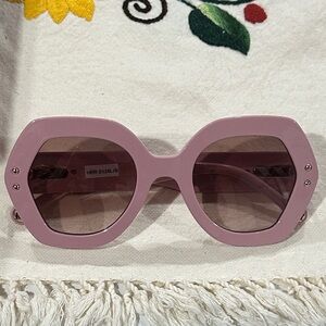 NEW Carolina Herrera Her 0126 Rose Pink Oversized Sunglasses